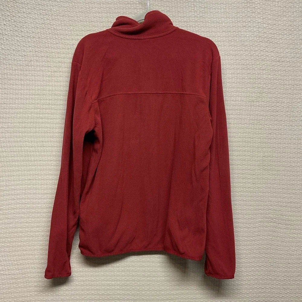 The North Face Sweater‎ Men Sz M Dark Orange Pullover Lightweight Fleece 1/4 Zip